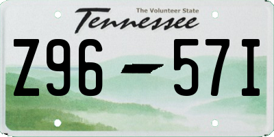 TN license plate Z9657I