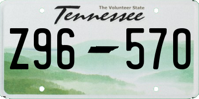 TN license plate Z9657O