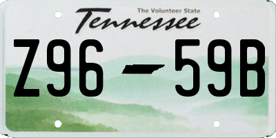 TN license plate Z9659B