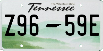 TN license plate Z9659E
