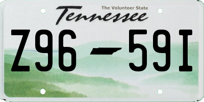 TN license plate Z9659I