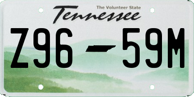 TN license plate Z9659M