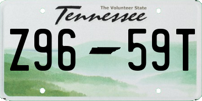 TN license plate Z9659T