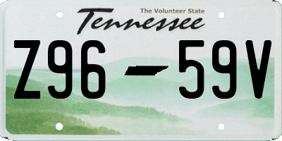 TN license plate Z9659V