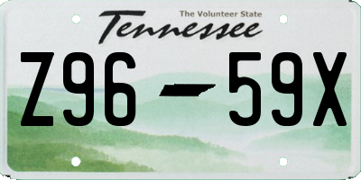TN license plate Z9659X