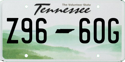 TN license plate Z9660G