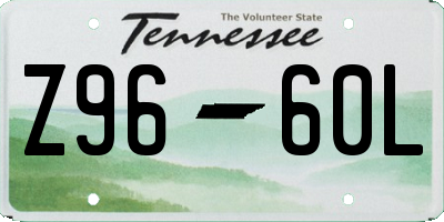 TN license plate Z9660L
