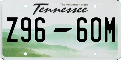 TN license plate Z9660M