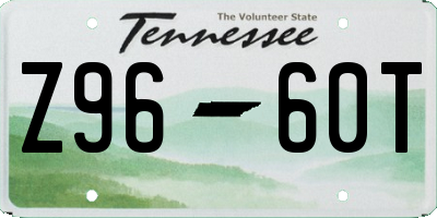 TN license plate Z9660T