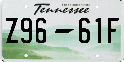 TN license plate Z9661F