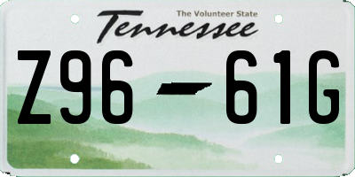 TN license plate Z9661G