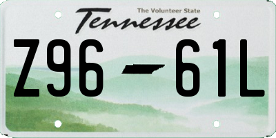 TN license plate Z9661L