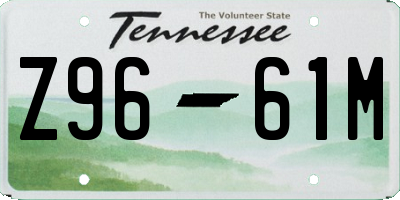 TN license plate Z9661M