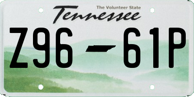 TN license plate Z9661P