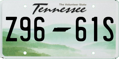 TN license plate Z9661S