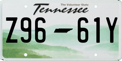 TN license plate Z9661Y