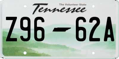 TN license plate Z9662A