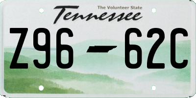TN license plate Z9662C