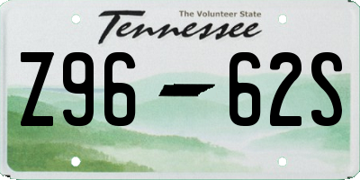 TN license plate Z9662S