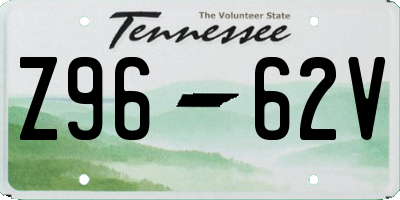 TN license plate Z9662V