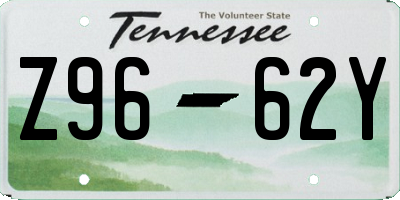 TN license plate Z9662Y