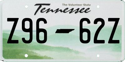 TN license plate Z9662Z