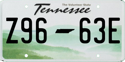 TN license plate Z9663E