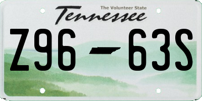 TN license plate Z9663S