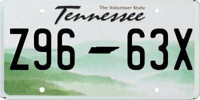 TN license plate Z9663X