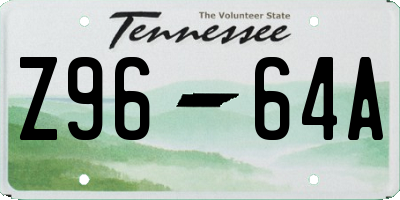 TN license plate Z9664A