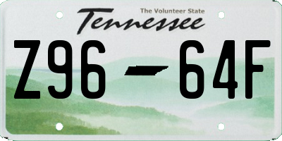 TN license plate Z9664F