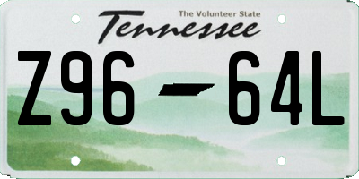 TN license plate Z9664L