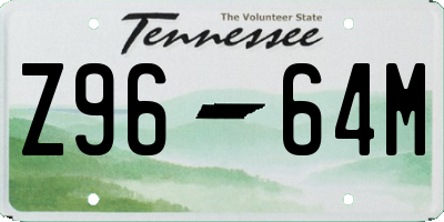 TN license plate Z9664M