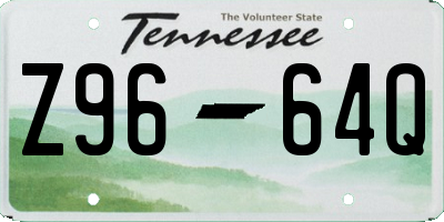 TN license plate Z9664Q