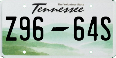 TN license plate Z9664S