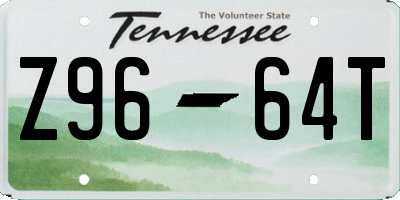 TN license plate Z9664T