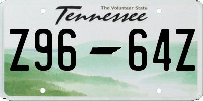 TN license plate Z9664Z
