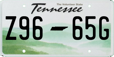 TN license plate Z9665G