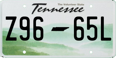 TN license plate Z9665L