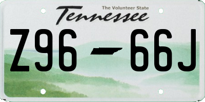 TN license plate Z9666J