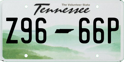 TN license plate Z9666P