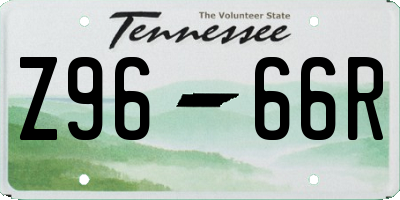 TN license plate Z9666R