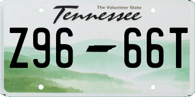 TN license plate Z9666T