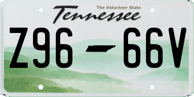 TN license plate Z9666V