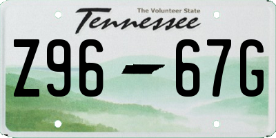 TN license plate Z9667G