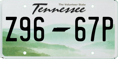 TN license plate Z9667P
