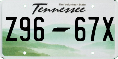 TN license plate Z9667X