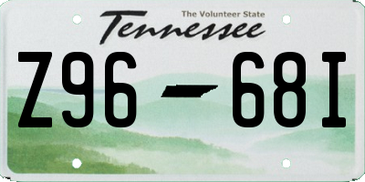 TN license plate Z9668I