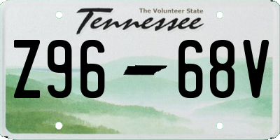 TN license plate Z9668V