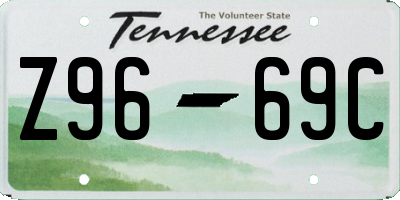 TN license plate Z9669C